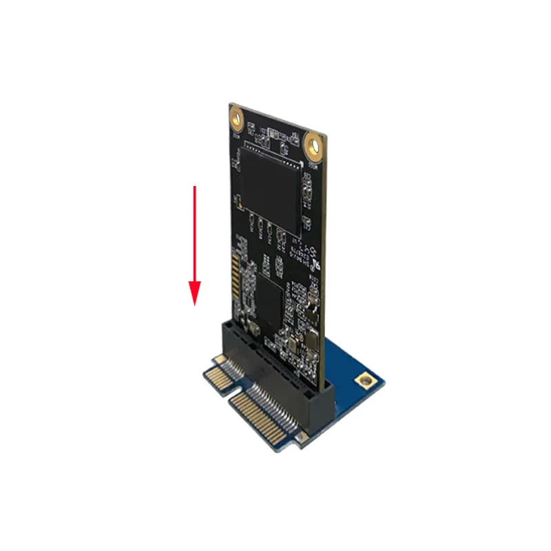 Mini PCI-E Adapter Card Vertical Screw-Free Convenient Test MSATA Interface Right Angle mPCIe Mini-PCIe Extend Card