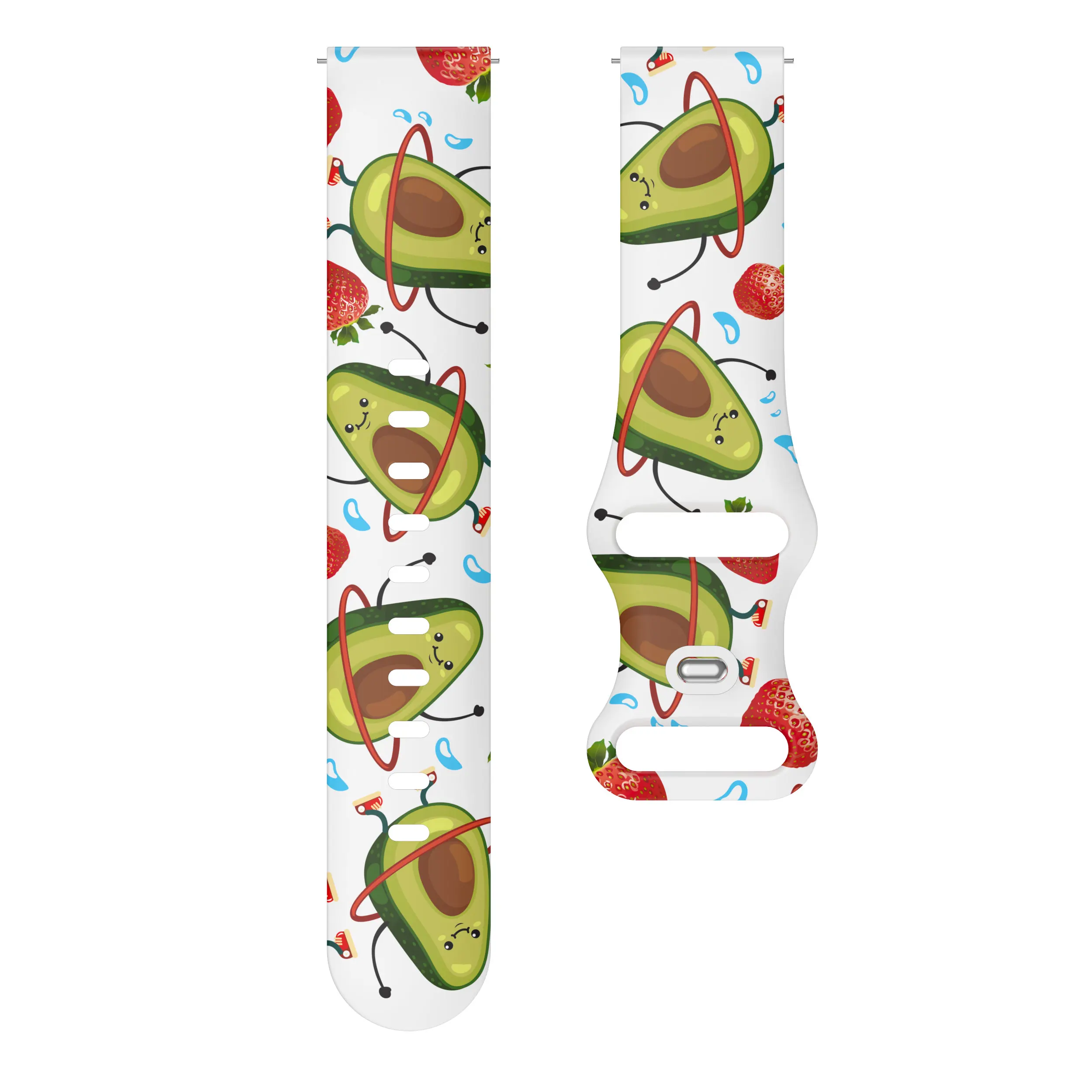 Cinturino stampato in Silicone da 20mm per Garmin Vivoactive 5 3 Venu SQ 2 plus HR Forerunner 165 158 55 245 sostituzione cinturino braccialetto