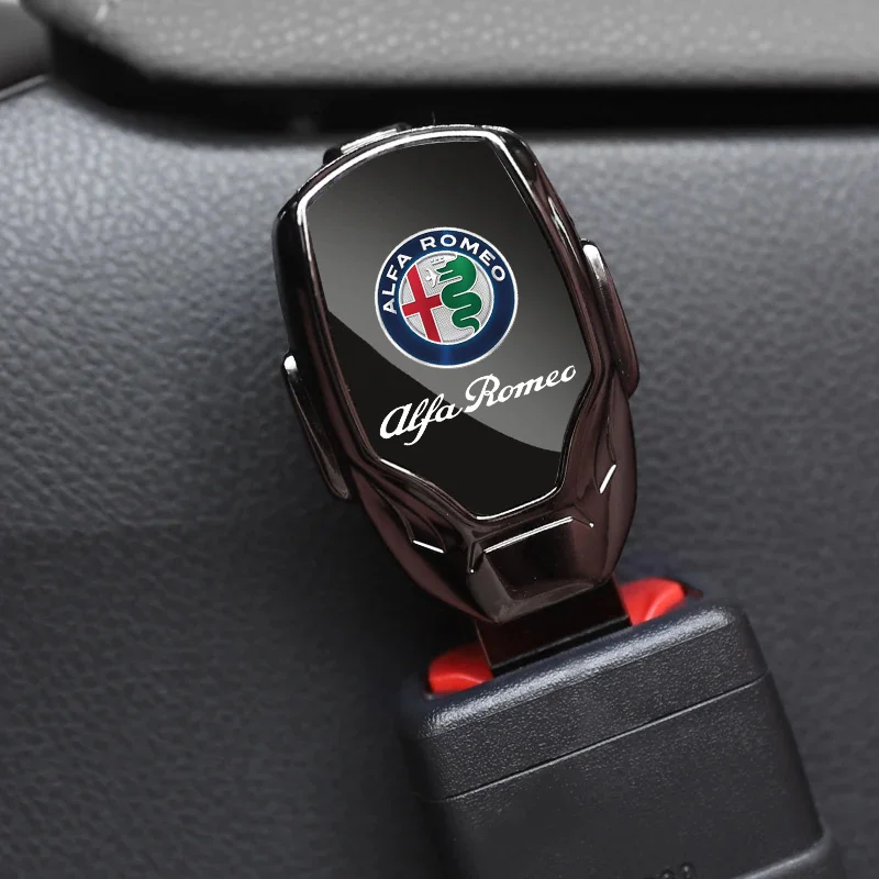 Car seat belt locker carabiner extender insurance belt insert buckle For Alfa romeo 156 gt 159 147 166 giulietta giulia stelvio