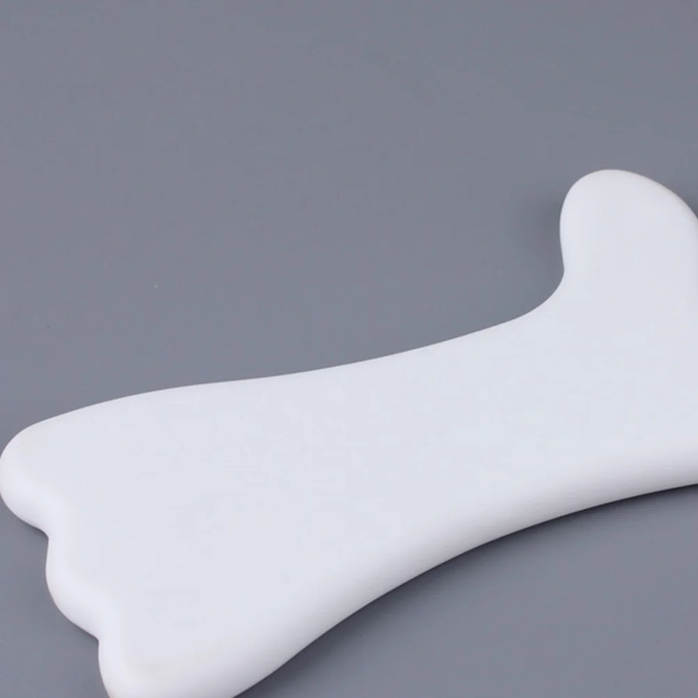 جهاز تدليك الوجه من السيراميك، لوح كشط أبيض ناعم ورقيق لاسترخاء عضلات الوجه، أدوات تدليك الانتفاخ #6