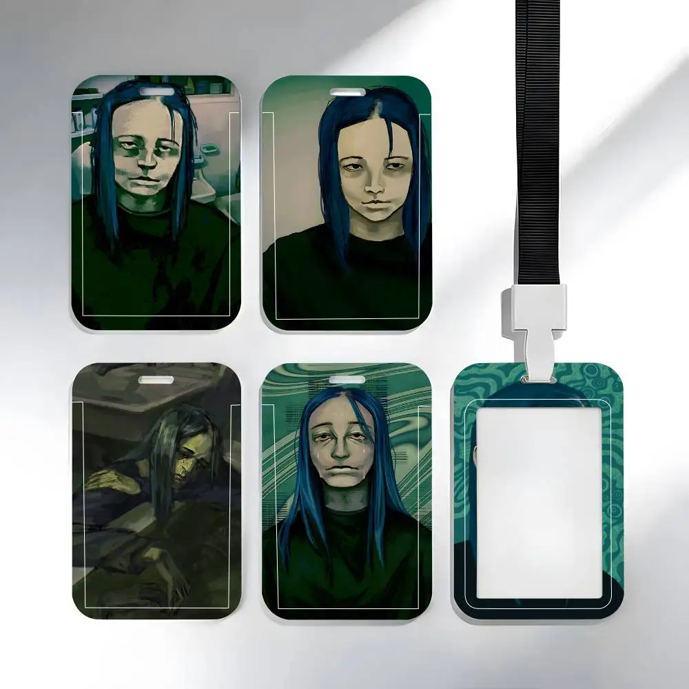 

1pc No Im Not A H-Human ID Card Sleeve School Card Access ID Card Bus Meal Card Protective Sleeve Easy Push