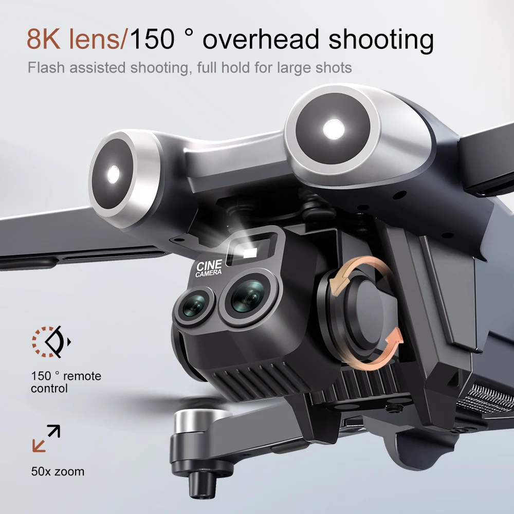 Xiaomi V600 Drone Mini Pro Max kamera ganda HD profesional, Quadcopter RC GPS FPV UAV WIFI penghisap posisi aliran optik