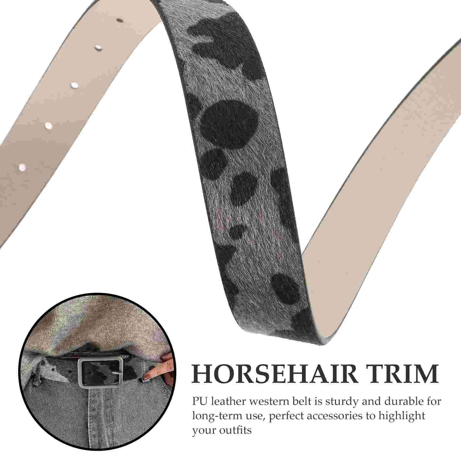 Women Ladies Cow Pu Belt Cowgirl Belts for Personality Imitation Western