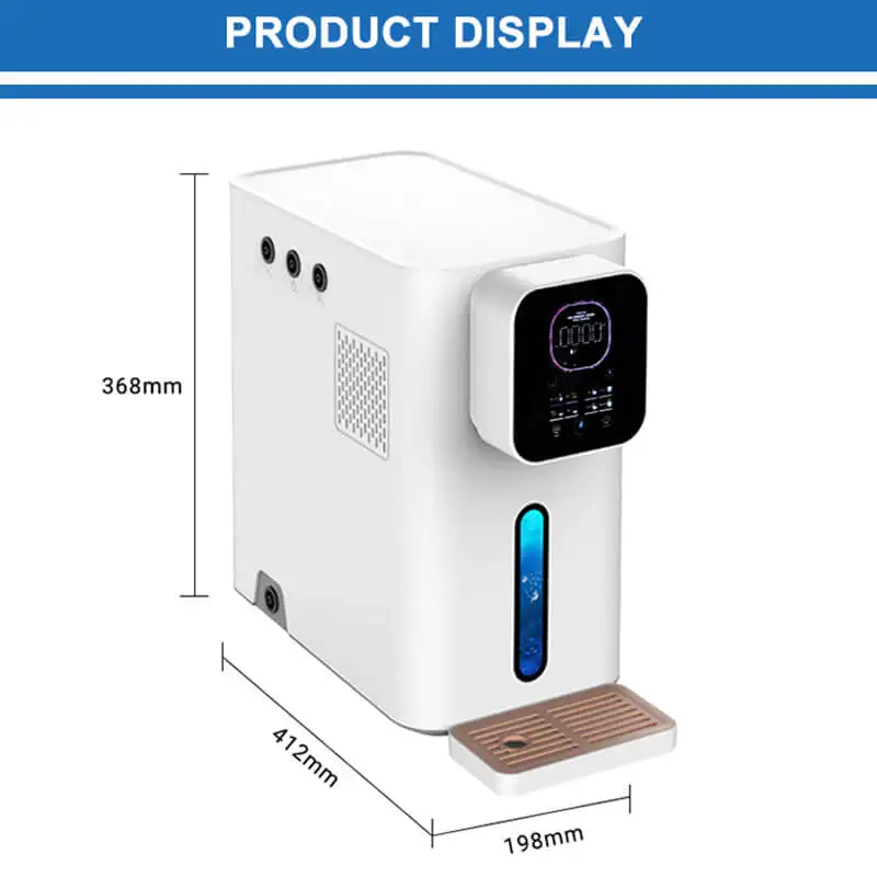 Desktop Hydrogen Rich Water Maker Dispenser Automatic Instant Cold And Hot Hydrogen Water Filter Ionizer With Hydrogen Inhaler