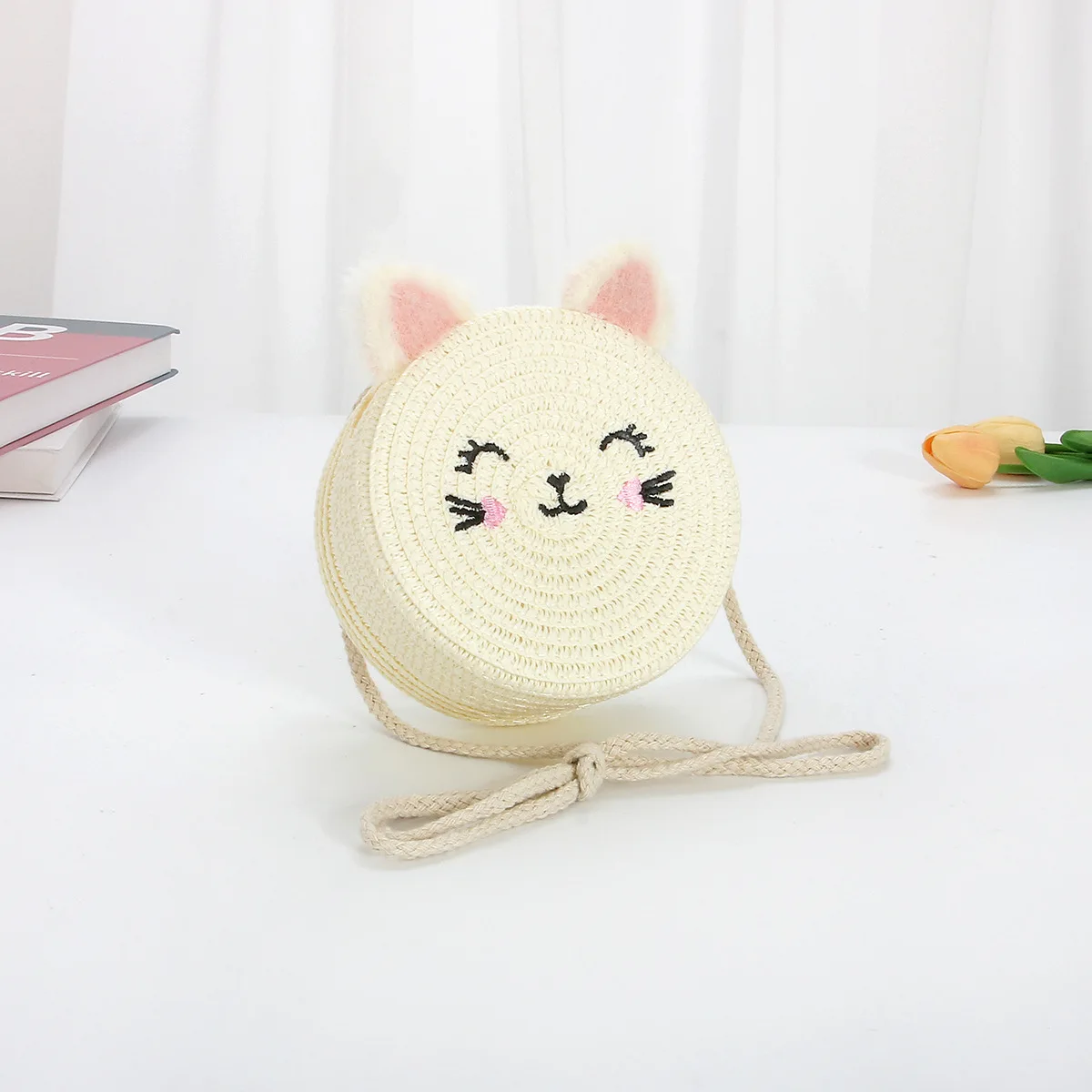 

Милая детская сумка, тканая детская сумка через плечо, летняя мини-сумка, легкая для путешествий, повседневного пляжа