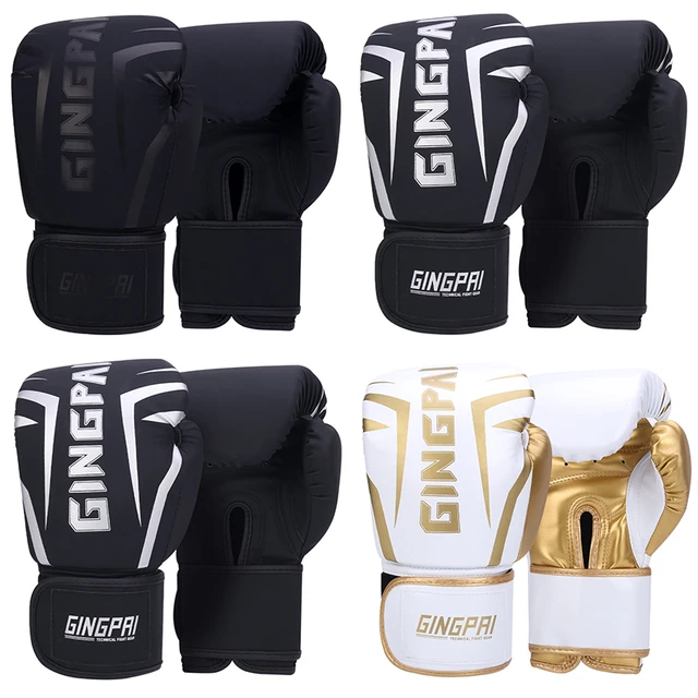 8 10 12 14 16oz Rękawice bokserskie ze skóry PU Muay Thai Guantes De Boxeo Free Fight MMA Worek z piaskiem Rękawice treningowe dla mężczyzn Kobiety