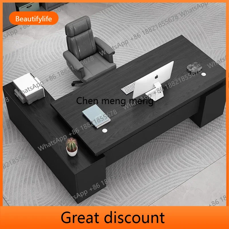 

D53 High Quality Light Luxury Office Desk Storage Reception Floor Boss Office Desk Student Secretary Design Wooden Meuble Furnit