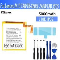 100% New Original Battery L18D1P32 For lenovo  M10 TAB/TB-X605F ZA48/TAB X505Battery + Free Tools