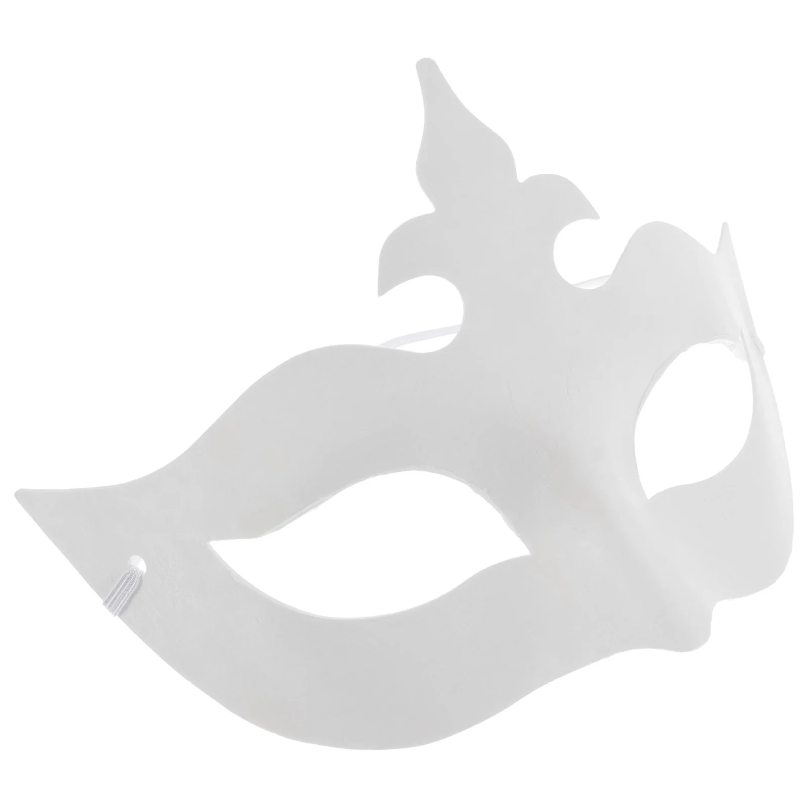 6Pcs Crown Blank Paper Masks Unpainted White DIY Masquerade Masks Paintable Half Face Party Prop Paper Blank Mask