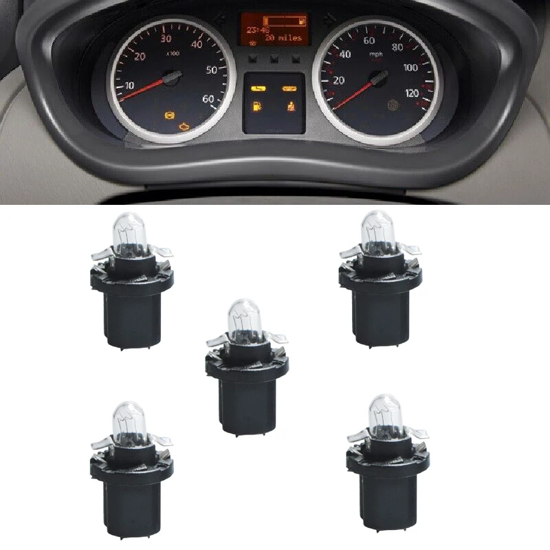 

5Pcs Car Heater Climate Control Unit Light Bulb For Vauxhall Vivaro Renault Citroen Automotive Dash Light Replacement Accessorie