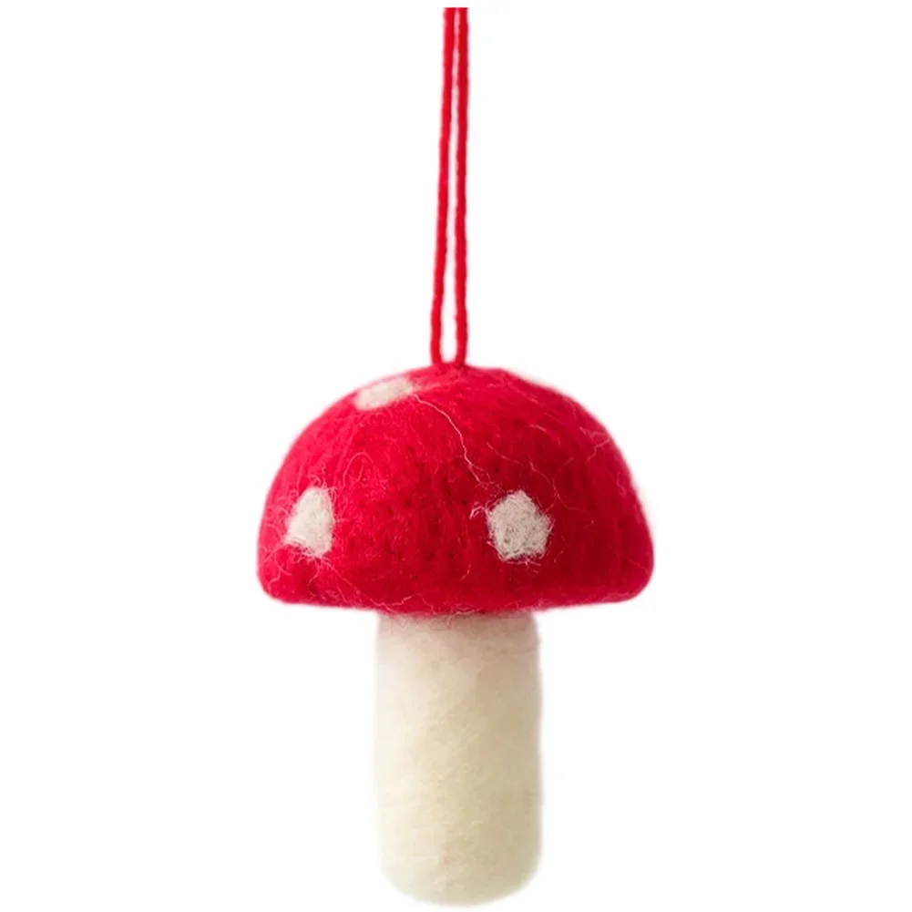 

Festive Mini Wool Felt Mushroom Ornaments Handmade Hanging Decorations For Christmas Trees And Holiday Displays