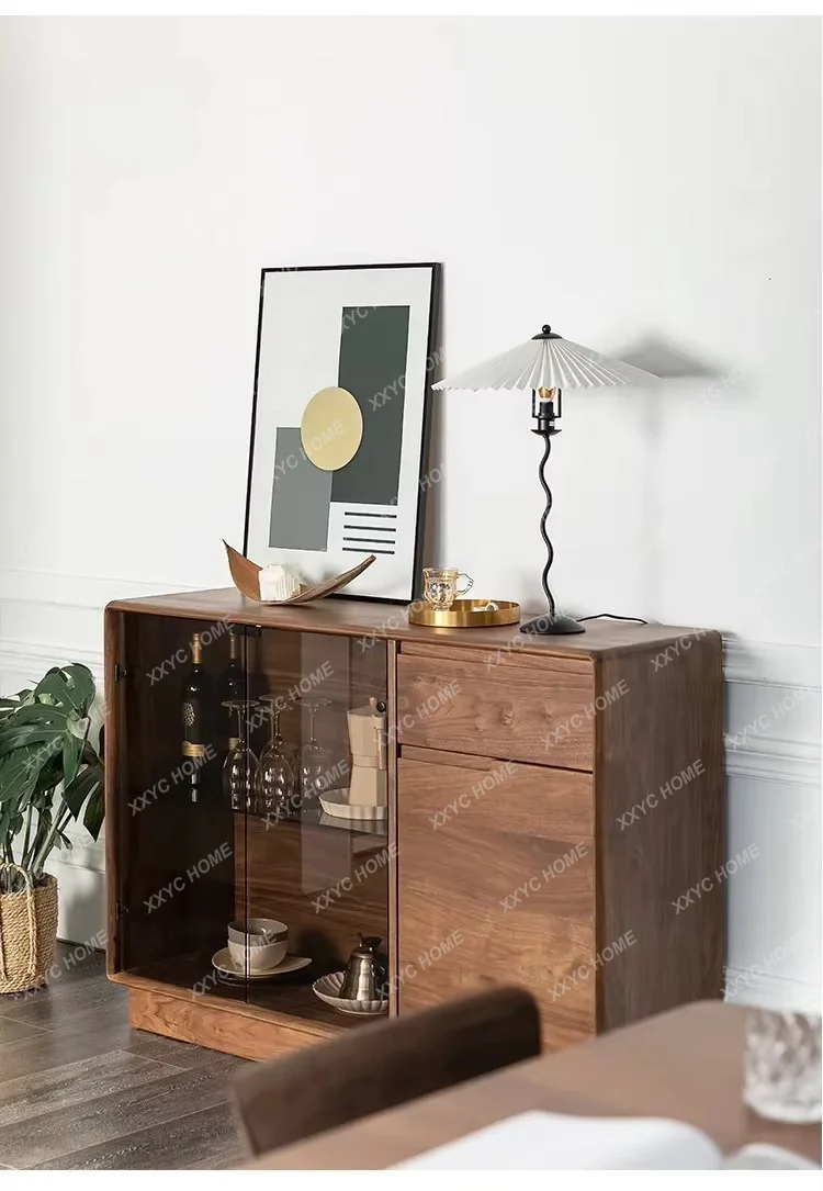 CXDZ  Solid wood furniture Nordic dining side cabinet simple new Chinese storage, wine cabinet storage