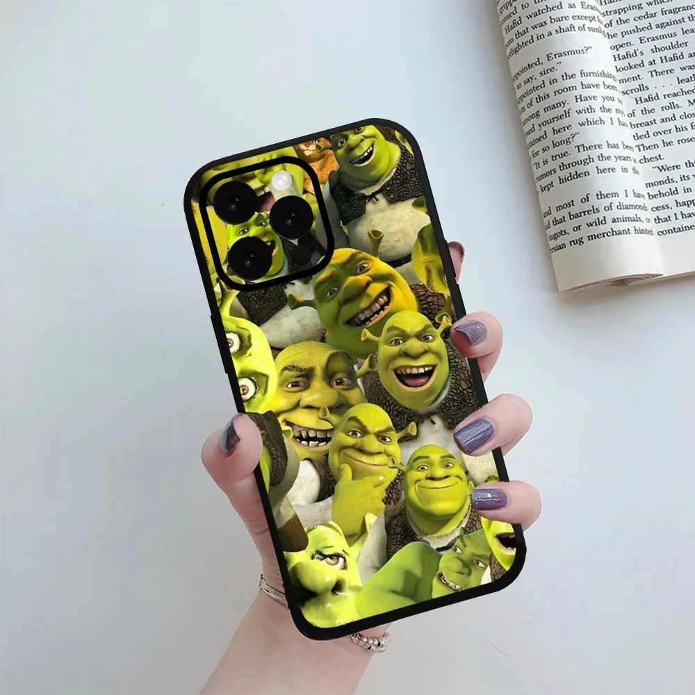 Cartoon Funny S-shreks  Phone Case For iPhone Mini 11 12 13 14 15 Pro XS Max X Plus SE XR Shell