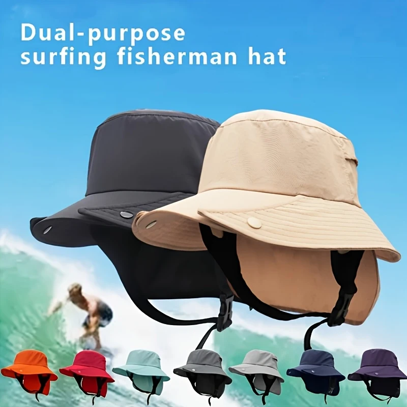 Dual-purpose Detachable Breathable Quick-dry Cap for Marine Water Activitie Fishing Outdoor Exploration Cycling Surfing Fishing