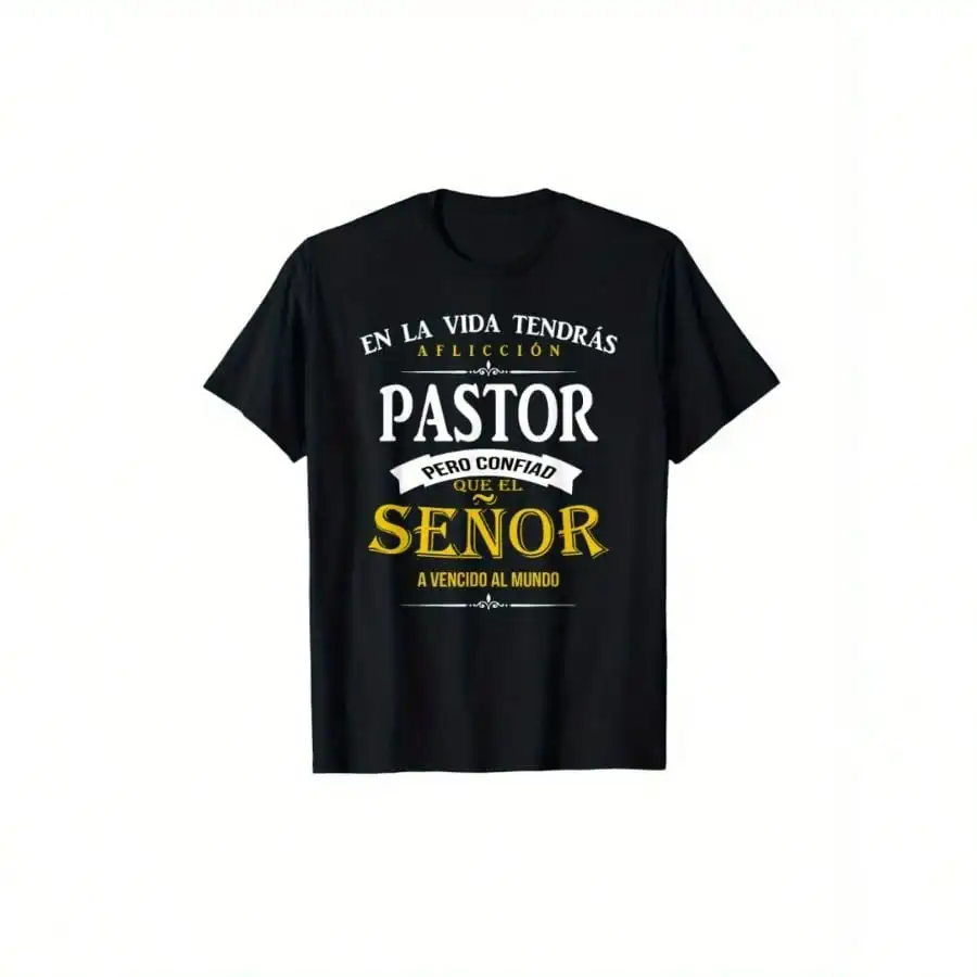 

Camisa Cristianas Para Pastor Испанская христианская футболка Мужская футболка с рисунком из 100% хлопка