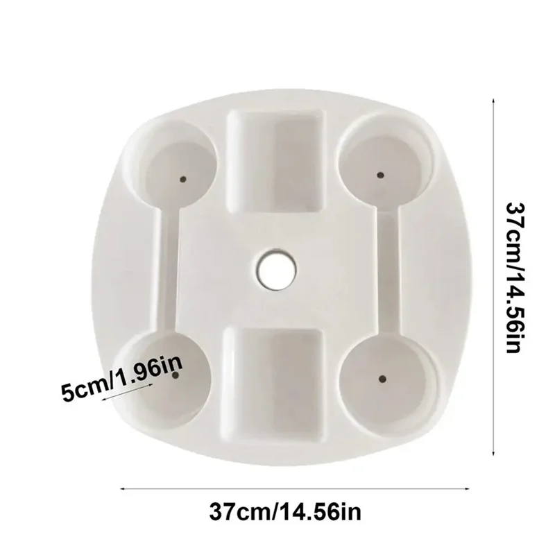ABXF-Patio Regenschirm-Tischtablett, Regenschirm-Tischtablett für den Außenbereich, mit 4 Getränkehaltern, Strandtisch, Sonnenschirmtisch für den Außenbereich, Strandtisch