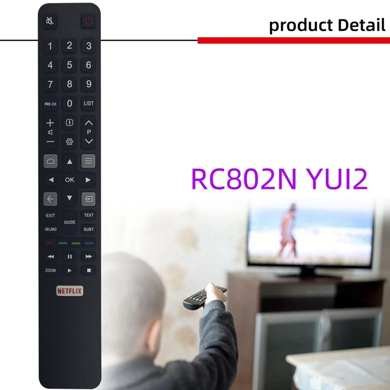 RC802N YUI2 Remote Control For TCL TV 32S6000S 40S6000FS 55UC6406 65UC6596 55US6106 43US6016 55X9006 U65X9006