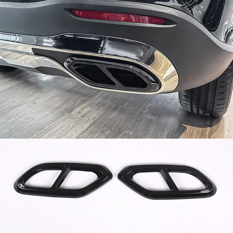 Auto-Auspuffrohr-Rahmen, Schalldämpfer-Stoßstangen-Abdeckung, Auspuffrohr-Zierleiste für Mercedes Benz GLC-Klasse X254 GLC260 GLC300 AMG 2023+