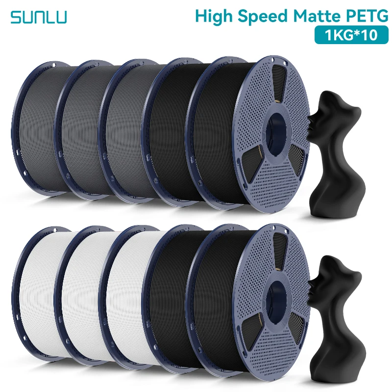 

SUNLU High Speed Matte PETG Filament 1.75mm High Toughness Easy Print Fast 3D Printing Material Durable Smooth Finish 1KG Spool