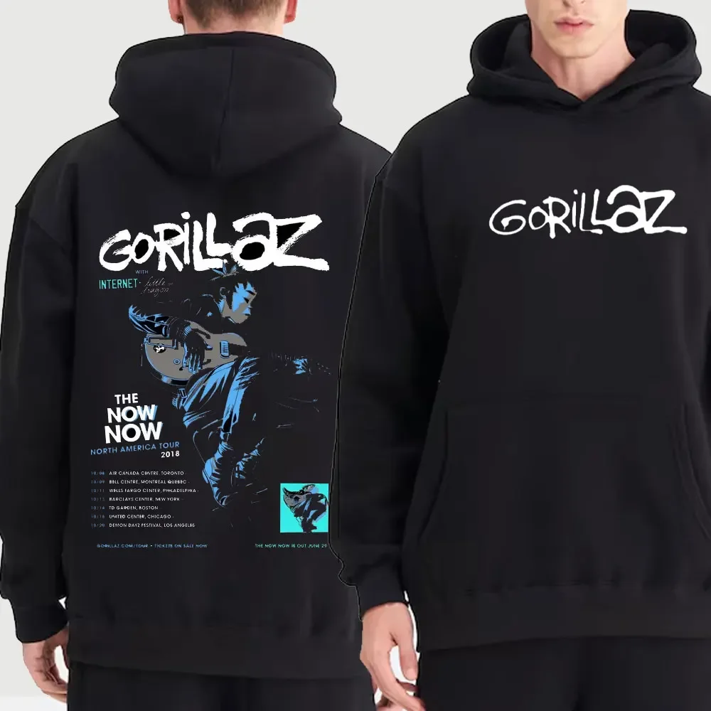 Fashion Gorillaz Rock Band Printed Hoodie  Hoodie Men Streetwear Harajuku Unisex Clothing Pullover New in Hoodies & Sweatshirts