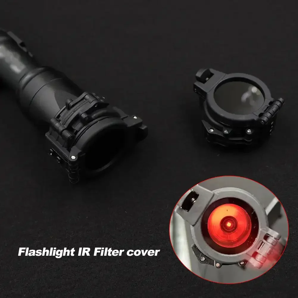 1PC M300/M600 Series Tactical Flashlight Protection Cover IR Infrared Filter Special Lens Hood