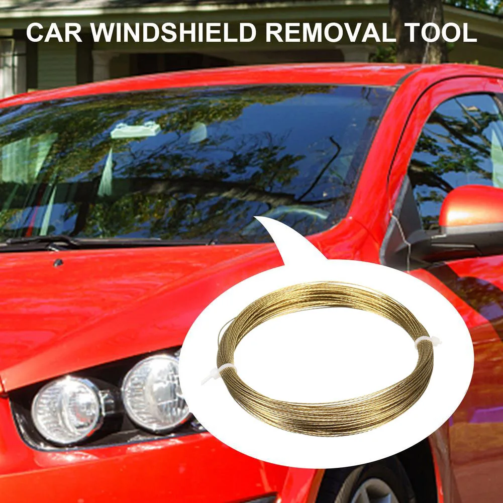 1 Roll 22m 0.8mm Windshield Cutting Braiding Line Car Windshield Steel Wire Rope Windshield Cut Line Glass Removal Tools