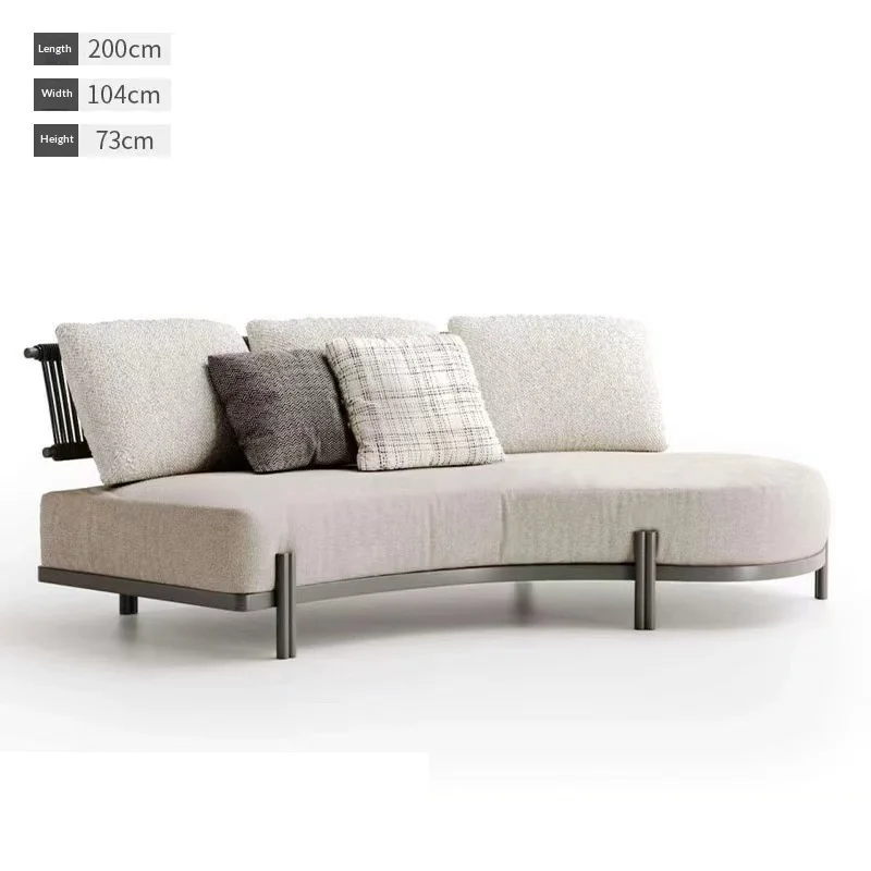 Custom Nordic Style Outdoor Sofa Patio Terrace Balcony Arc Paper Sofa Outdoor Villa Garden Chair Furniture