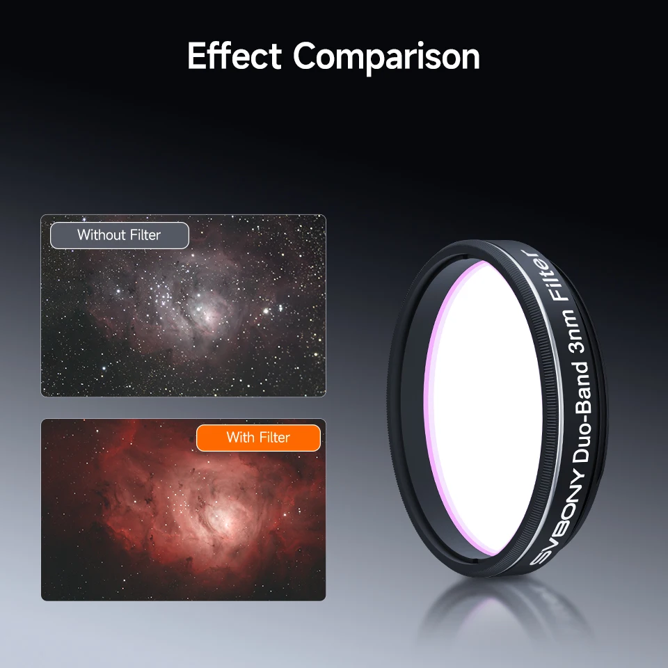Svbony SV220 Teleskopfilter, H-Alpha und OIII, 3 nm Dualband 1,25 Zoll/2 Zoll Nebelfilter für Astrofotografie – Detail 14