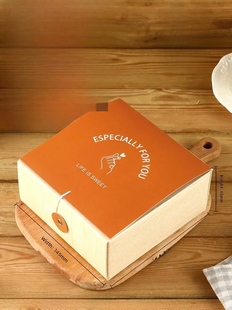 Cheesecake Packaging Box Pastry Kitchen Baking Tools Cake Class Family Bakery Cheesecake Box Paper Box Customizable Weight