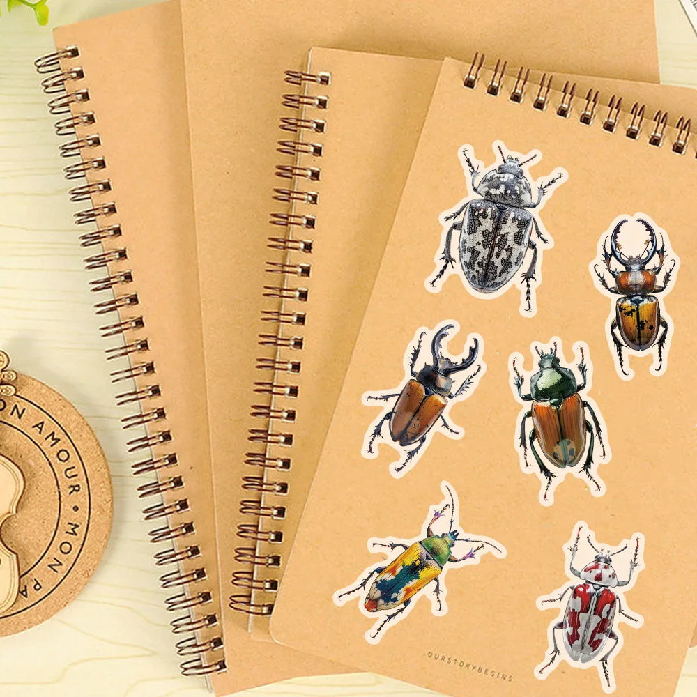 Наклейки в виде жука, 50 шт.