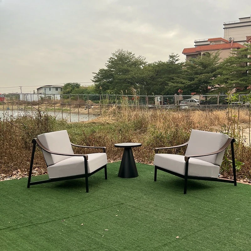 

Outdoor rattan sofa garden villa terrace courtyard metal coffee table waterproof sunscreen outdoor table and chair furniture com