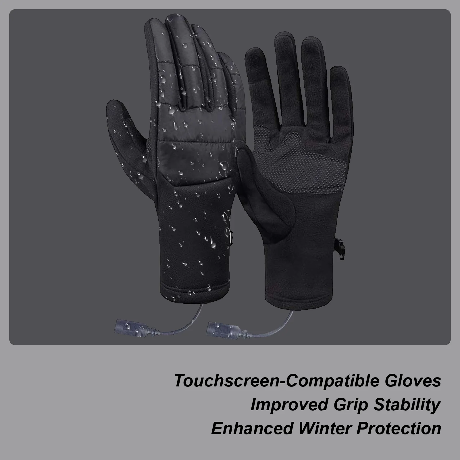 قفازات تسخين كهربائي عدم الانزلاق الشتاء القفازات الكهربائية شاشة تعمل باللمس USB قفازات التدفئة تدفئة اليد للعمل التزلج