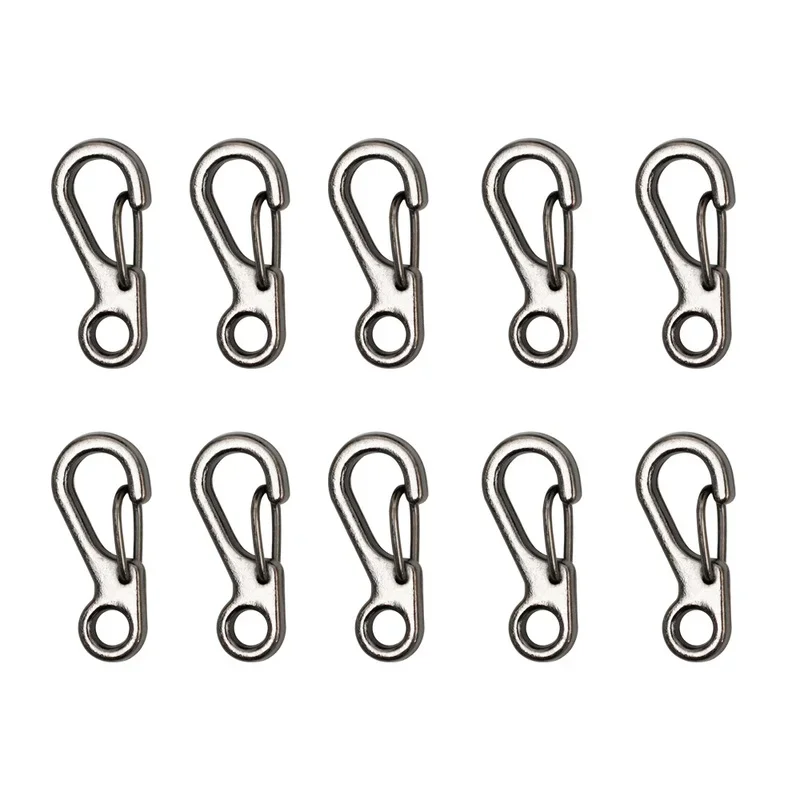 5/10/20PCS Mini Carabiner Clips Tiny Alloy Spring Snap Hook Keychain Clasps EDC Small Hanging Buckle for Backpack Camping Bottle