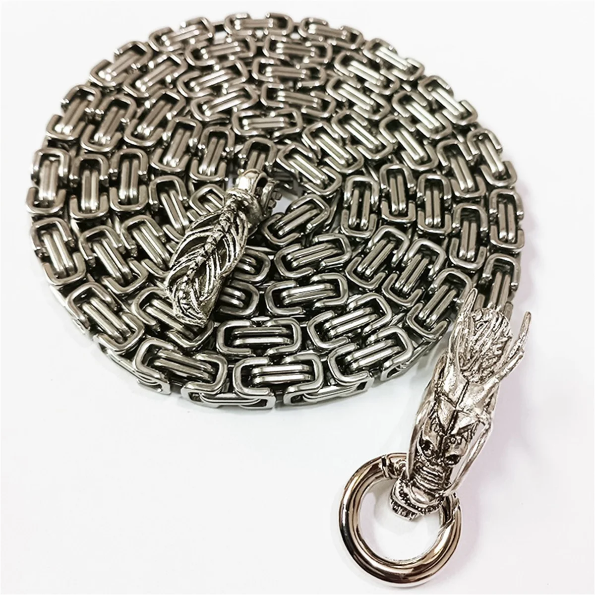 2025+ アウトドア ドラゴン スパイン セルフ ホイップ チェーン ステンレス鋼 チタン鋼 キール ブレスレット メタル ネックレス ウエスト チェーン A