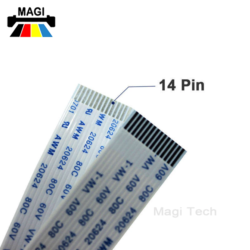 I3200 Printhead Cable A1 E1 U1 14Pin 4720 I1600 FFC Flat Data Cable I3200 Print Head Cable for Eco Solvent UV DTF Inkjet Printer view 3