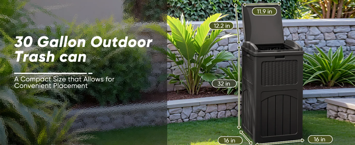 30 Gallon Outdoor Trash Can