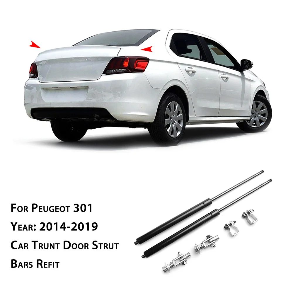For Peugeot 301 Elysee 2014-2019 Rear Door Trunk Box Supporting Hydraulic Lift Rod Strut Spring Shock Bars Bracket Accessories