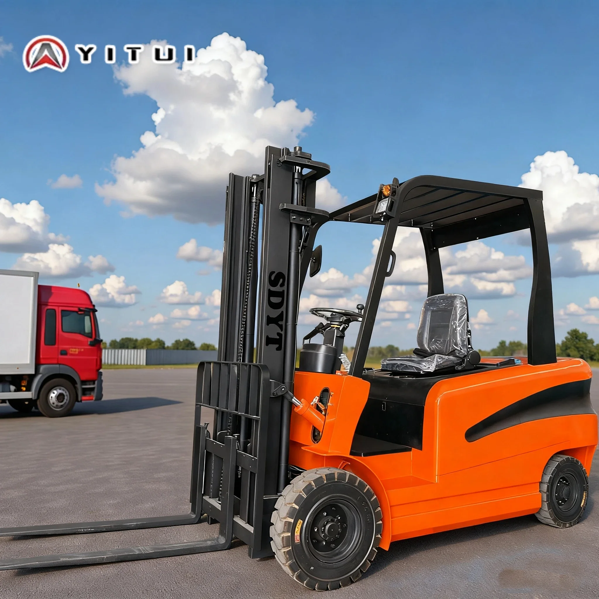 Forklift Listrik Mini Kustom Dengan Aksesoris Forklift Listrik Efisiensi Tinggi Dan Hemat Energi 4wd Pengiriman Cepat