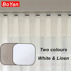 Waves S Folds Cream White Linen Like Sheer Window Curtains for Living Room Tulle Flax Voile Kitchen Ripple Drapes Bedroom