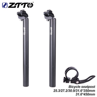 ZTTO MTB Bicycle Seat Post Seatpost Seat  25.4 27.2 28.6 31.6 30.9 350mm 450mm Road Bike Seat Tube Superlight MTB fixed gear