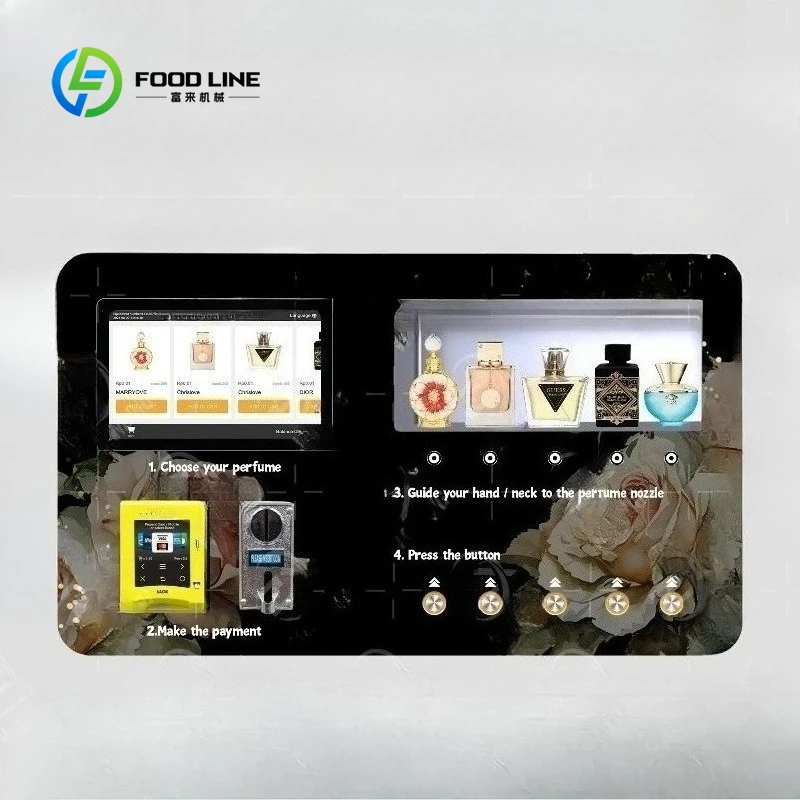 Professional Customized Small 120ML Perfume Sample Vending Machine Wall-Mounted Freestanding