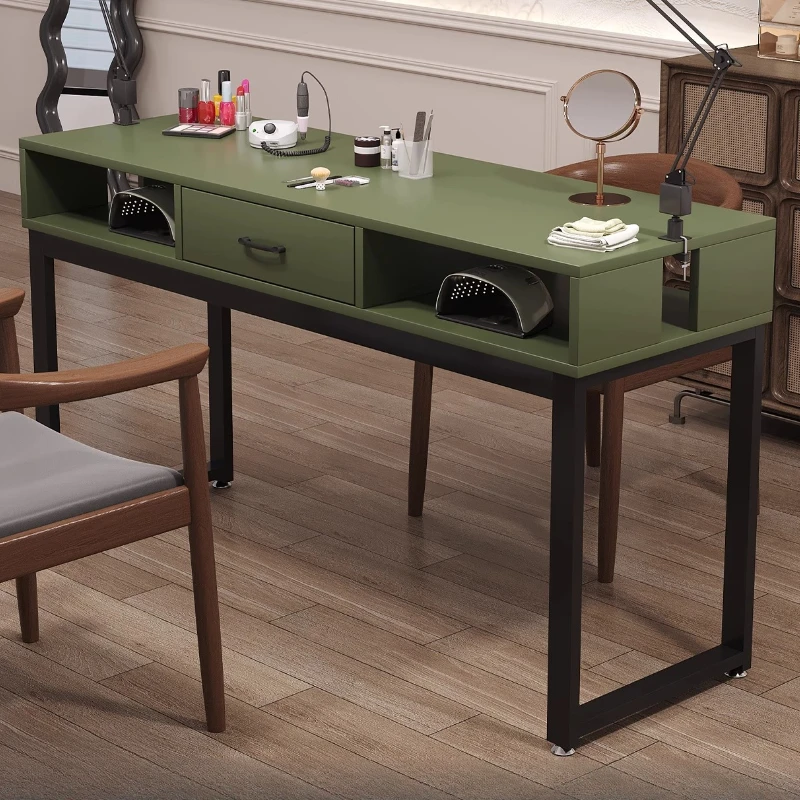 

Modern Professional Nail Table Fancy Natural Beauty Workstation Storage Nail Desk Design Luxury Mesa Para Manicurista Furniture