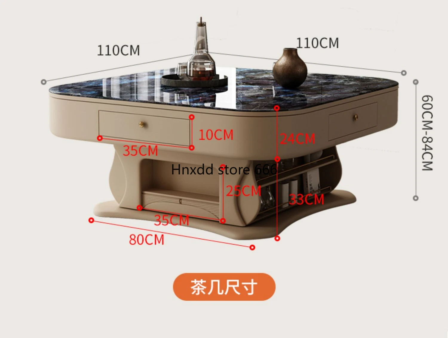 

Rock slab coffee table mahjong machine dining table integrated dual-purpose