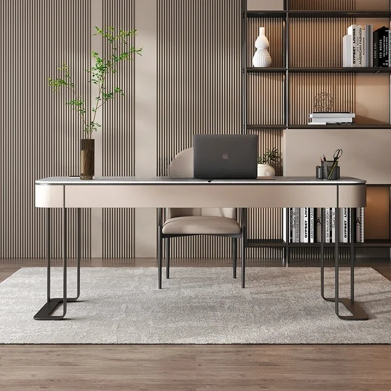 Light luxury rock slab desk Household Italian minimalist desk Consultation writing desk