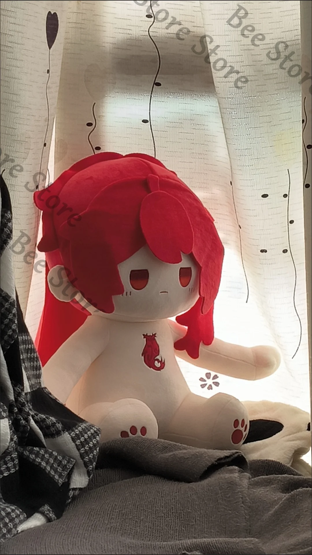 

Genshin Impact Game ambitus Diluc attribute 40cm Naked dress-up cotton doll Adorable quadratic element Stuffed toys