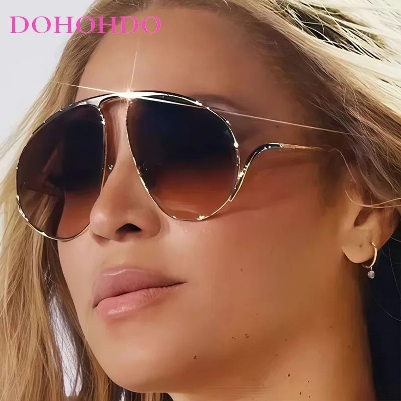 

Fashion Designer Pilot Cool Cycling Oversized Women Sunglasses Luxury Brand Metal Men Sunglass Drive Sports Shades UV400 Lentes