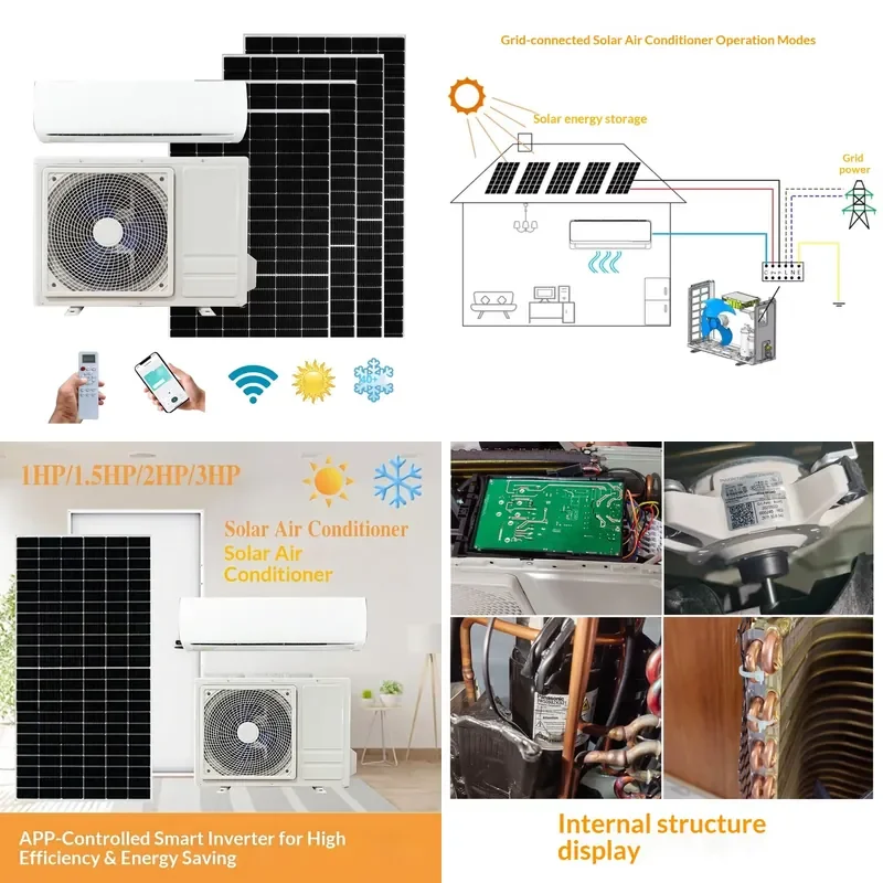 for AC DC Hybrid Solar Air Conditioner 1.5HP 12000BTU Auto Switching Suitable for Bulk Project Purchase in South East Asia