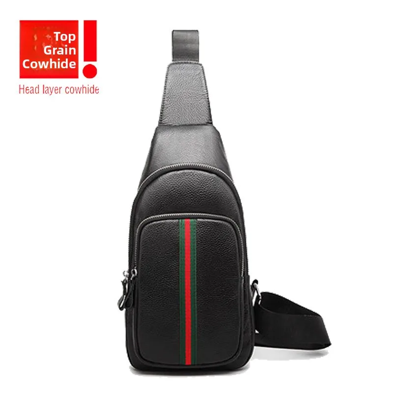 men's-genuine-leather-chest-bag-new-style-single-shoulder-bag-top-layer-cowhide-crossbody-casual-front-chest-hanging-bag