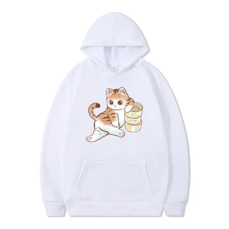 

2025 New Japanese Anime Cat Print Autumn and Winter Loose Casual Hoodie for Men and Women