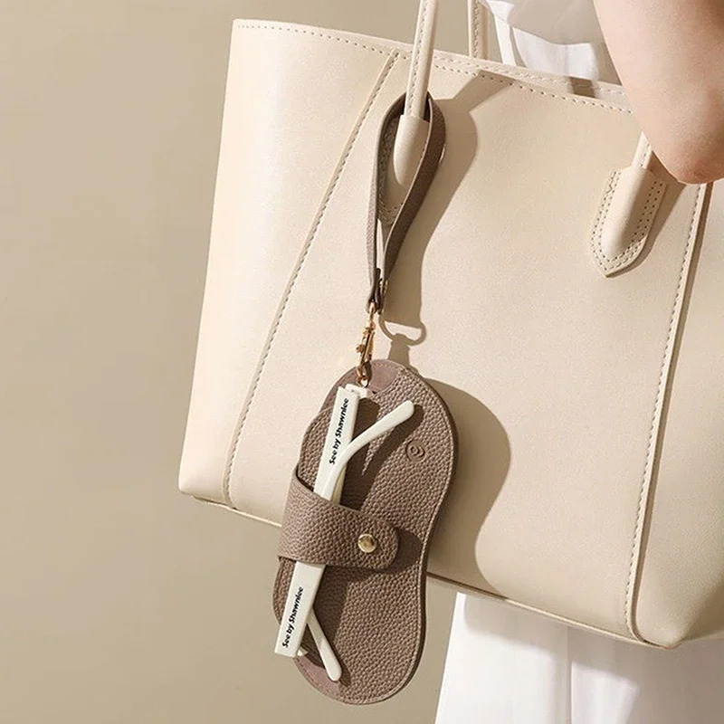 لينة ليتشي نمط بولي Leather حقيبة نظارات جلدية ريترو النظارات الشمسية حالة المحمولة قصر النظر إطار حالة بسيطة النظارات تخزين النظارات